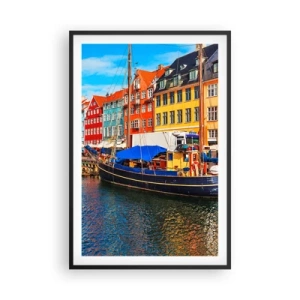 Poster in black frame - Joyful Coast - 61x91 cm
