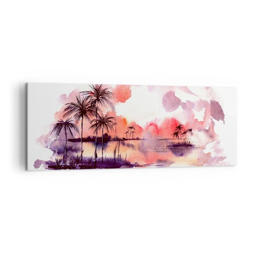 Canvas picture - Peace of Tropics in Red - 140x50 cm