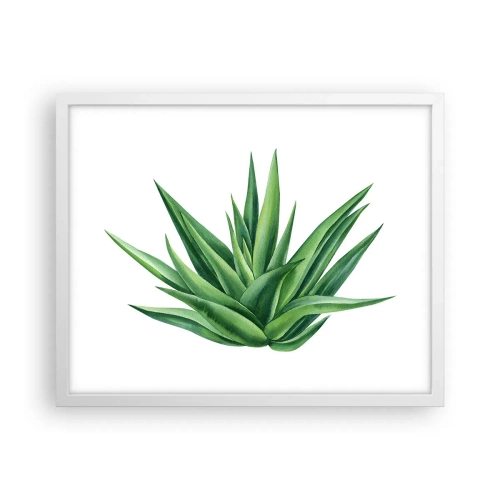 Poster in white frmae - Green - Power - Life - 50x40 cm