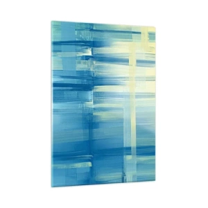 Glass picture - Composition In Turquoise - 50x70 cm