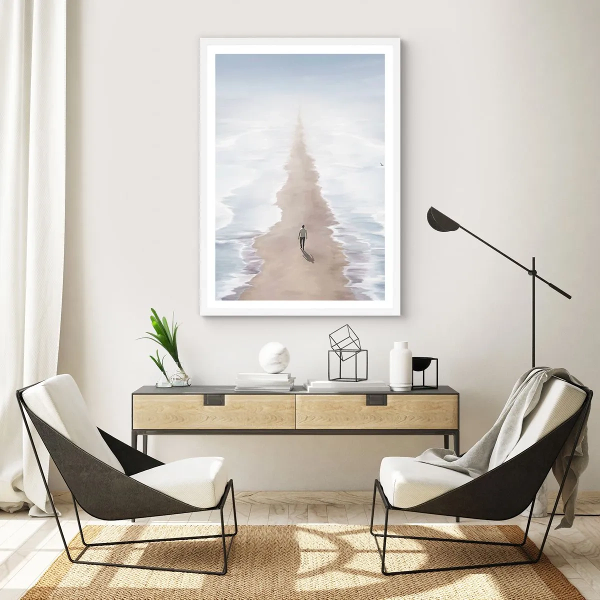 Poster in white frmae - Bright Future - 30x40 cm