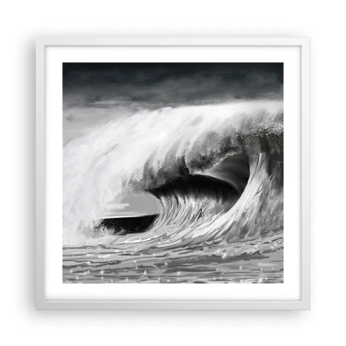 Poster in white frmae - Wrath of the Ocean - 50x50 cm