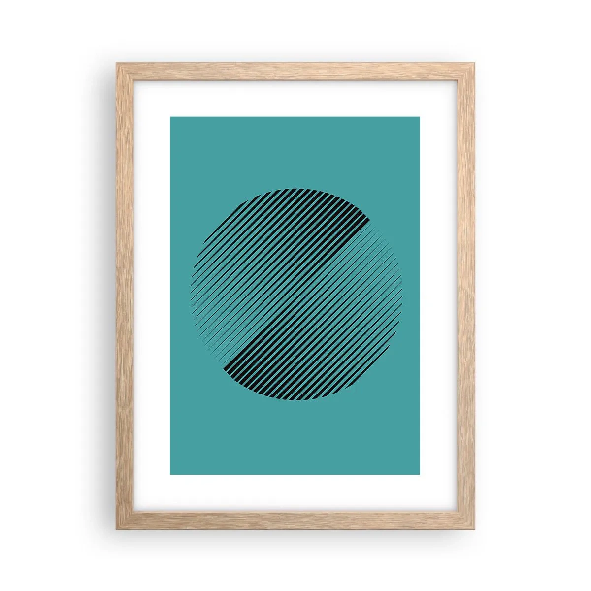 Poster in light oak frame - Circle - Geometrical Variation - 30x40 cm