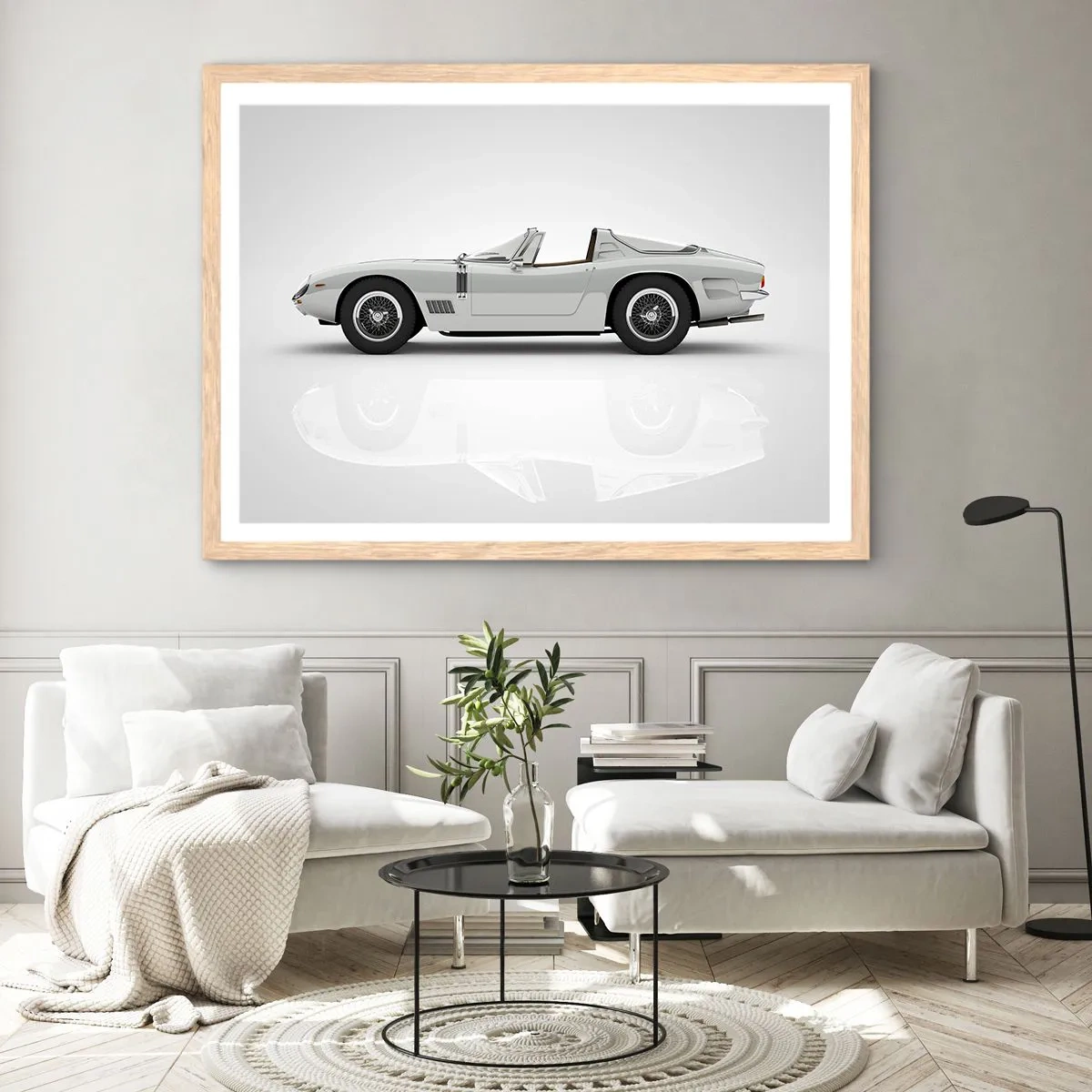 Poster in light oak frame - Promise of Fun - 50x40 cm