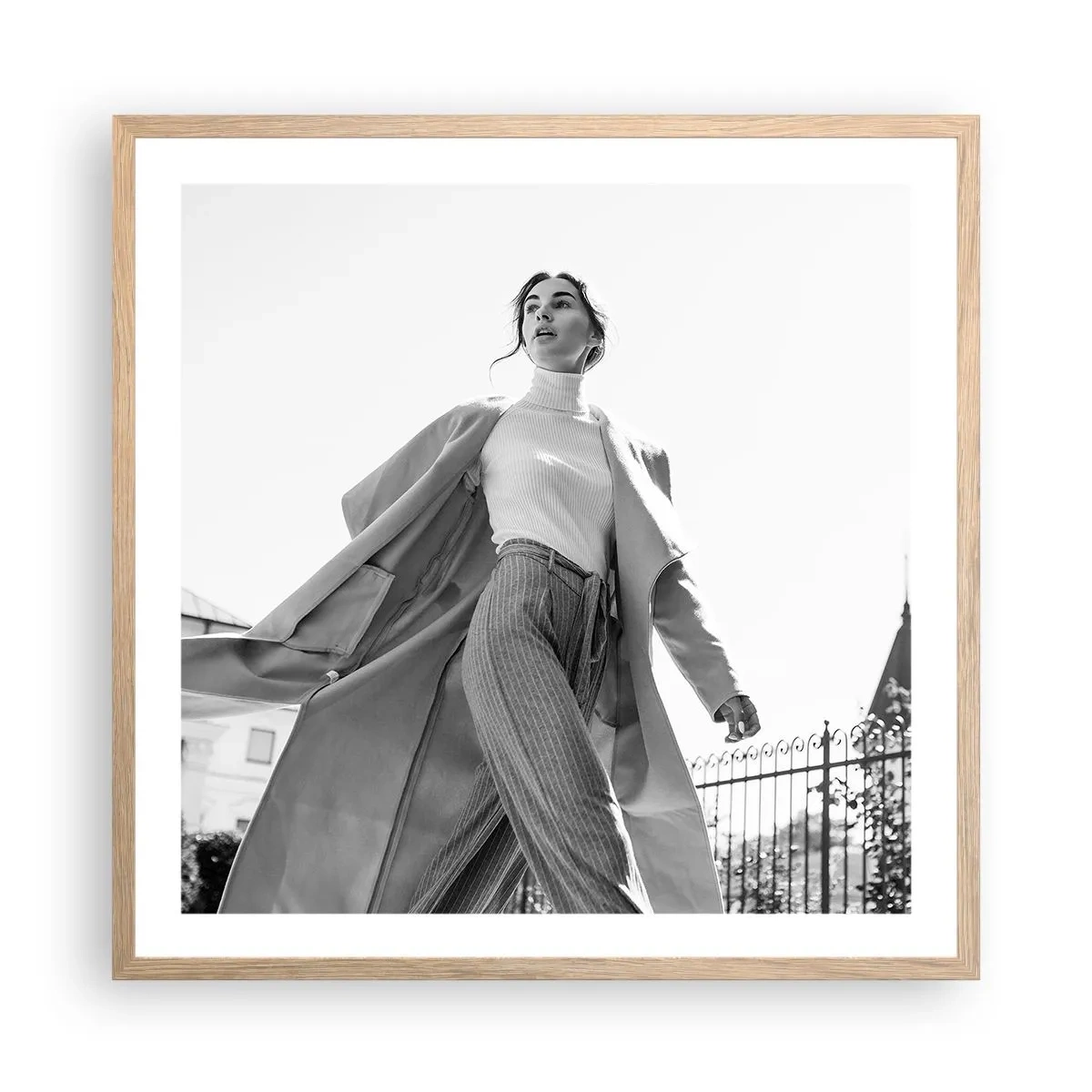 Poster in light oak frame - Are You Coming With Me? - 60x60 cm