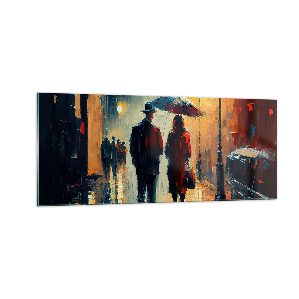 Glass picture - Urban Love Story - 100x40 cm