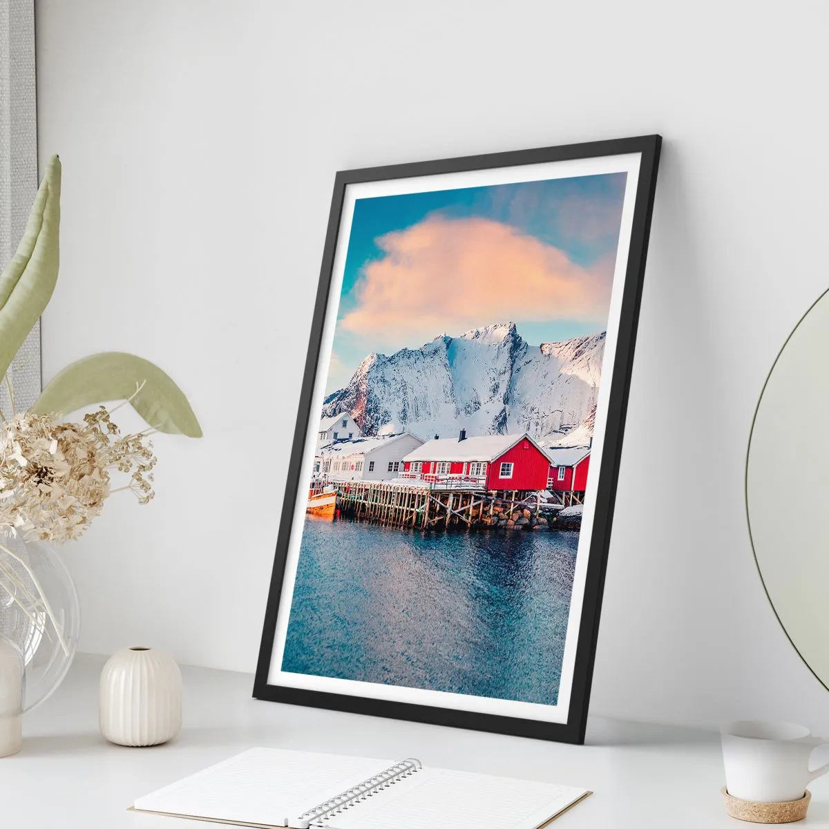 Poster in black frame - Northern Retreat - 30x40 cm