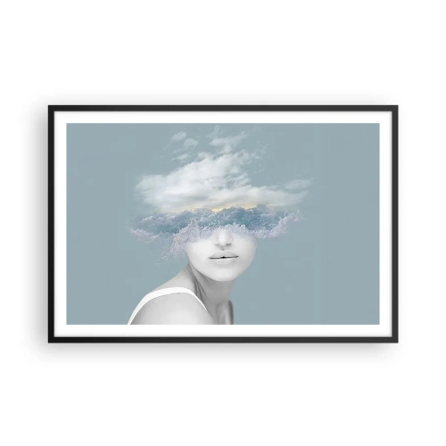 Poster in black frame - With the Head In the Clouds - 91x61 cm