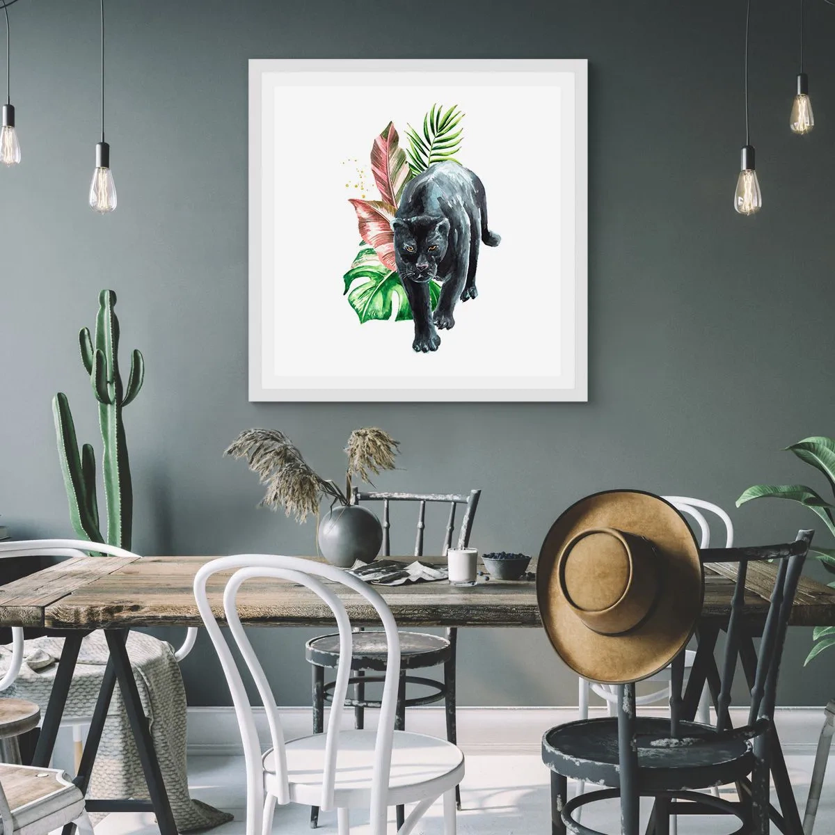 Poster in white frmae - Wilderness of the Heart - 60x60 cm