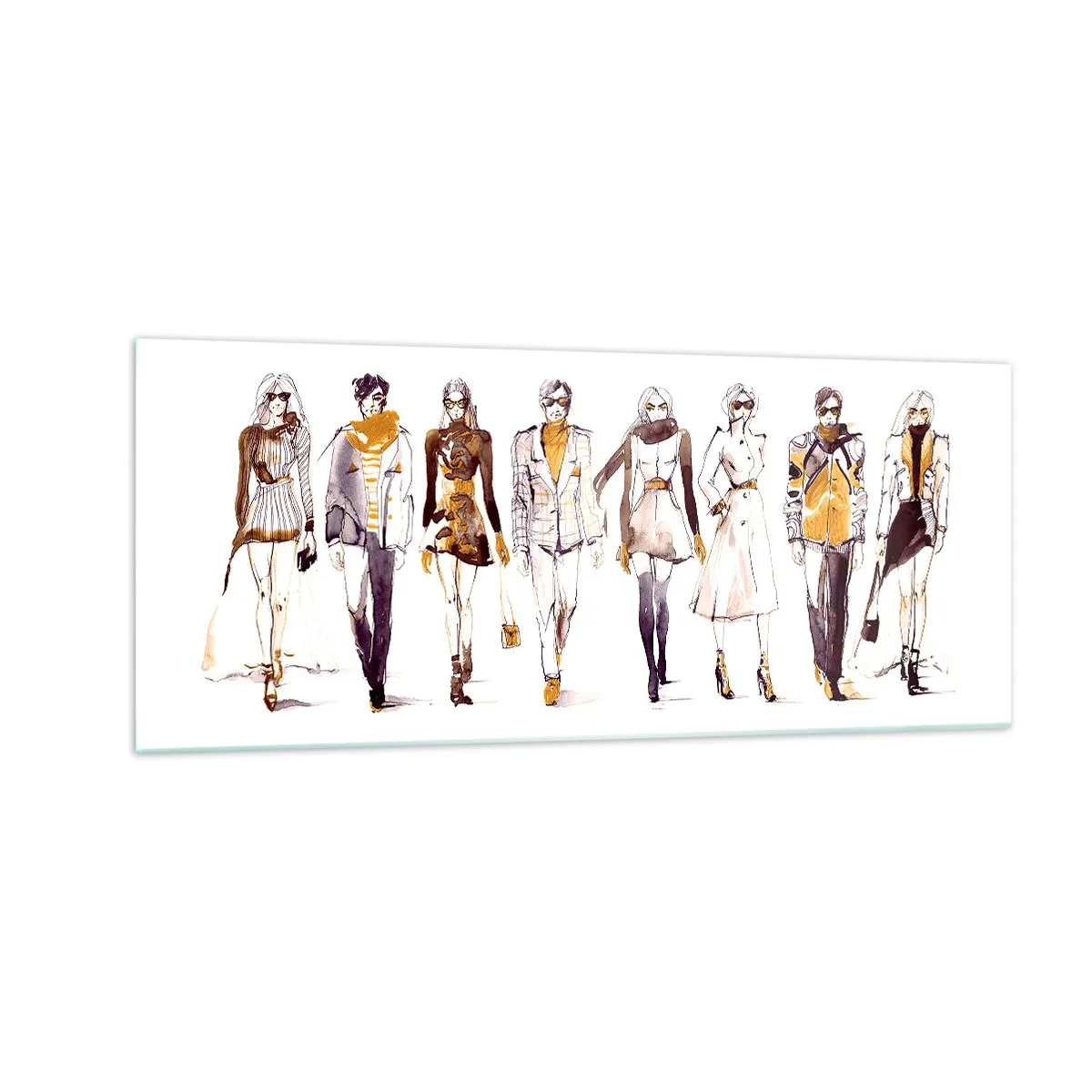 Glass picture - Natural Elegance on Catwalk - 100x40 cm