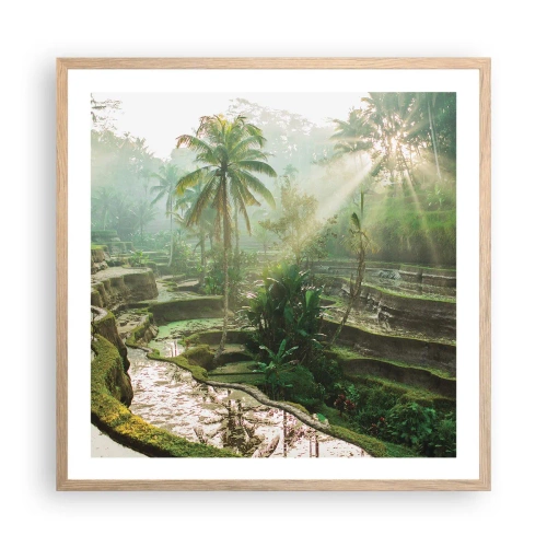 Poster in light oak frame - Maturing in the Sun - 60x60 cm