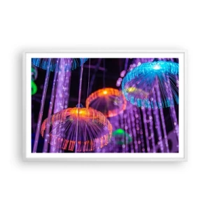 Poster in white frmae - Light Fountain - 91x61 cm