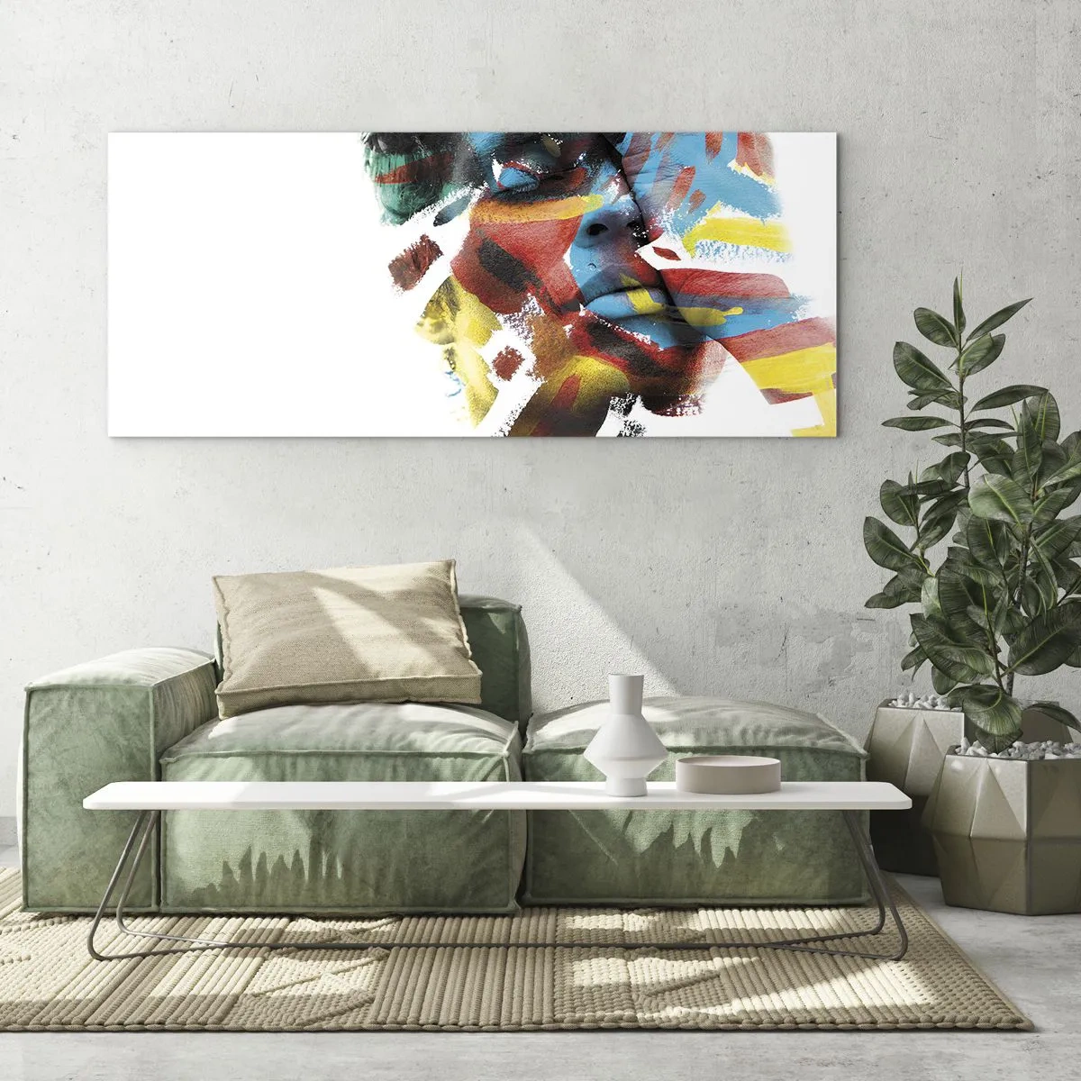Glass picture - Colourful Personality - 160x50 cm