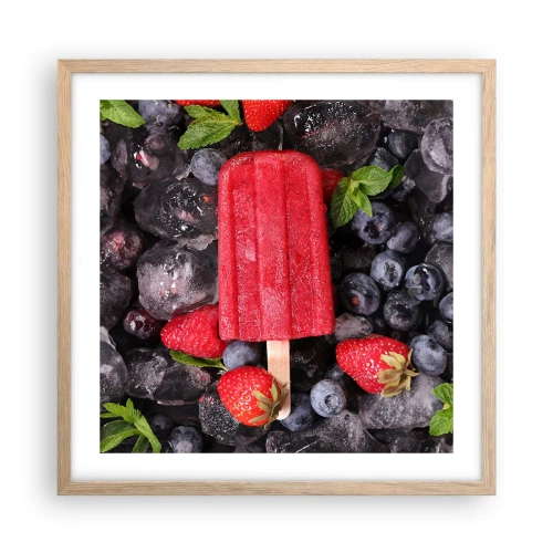Poster in light oak frame - Flavour of Hot Summer - 50x50 cm