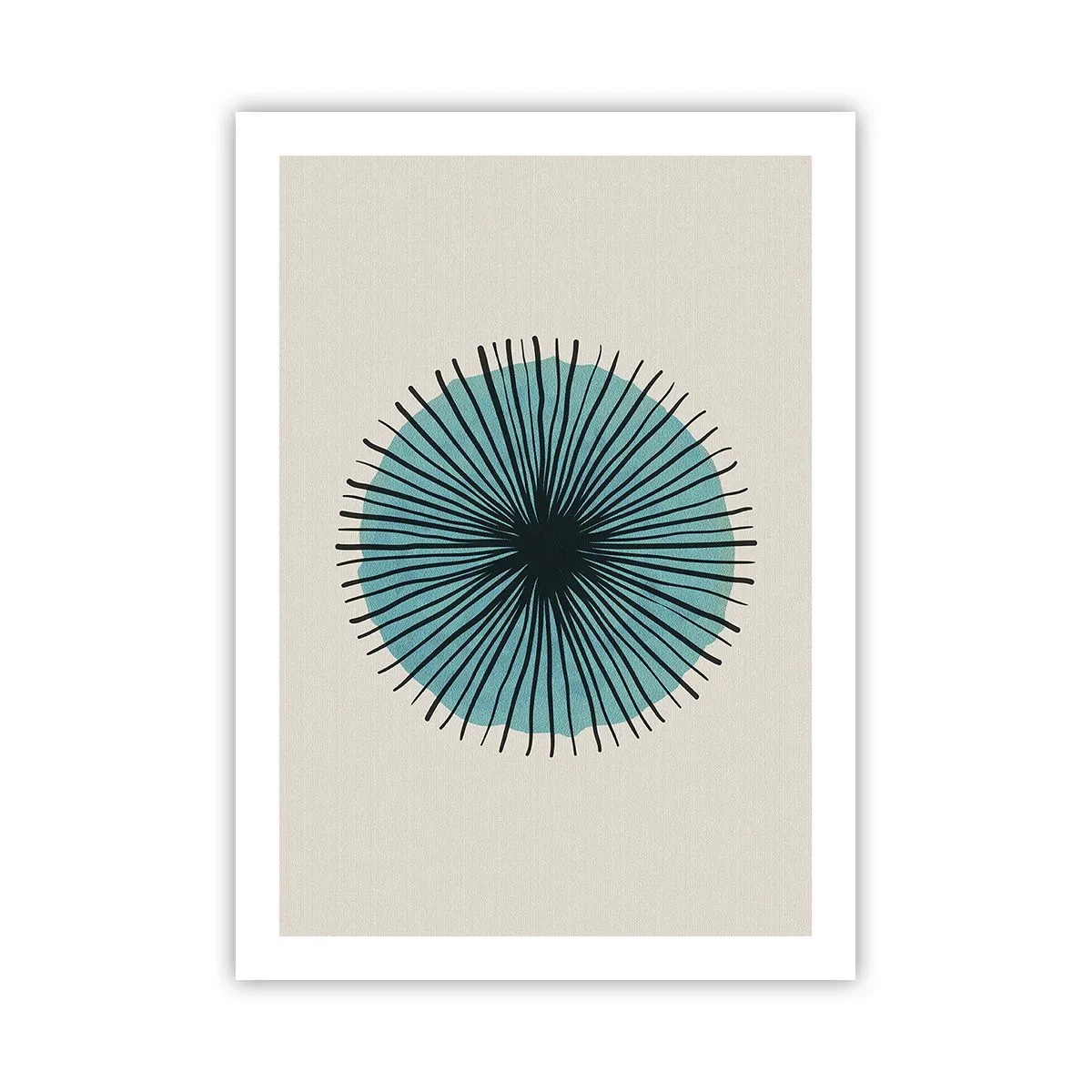 Poster - Rays on Blue - 50x70 cm