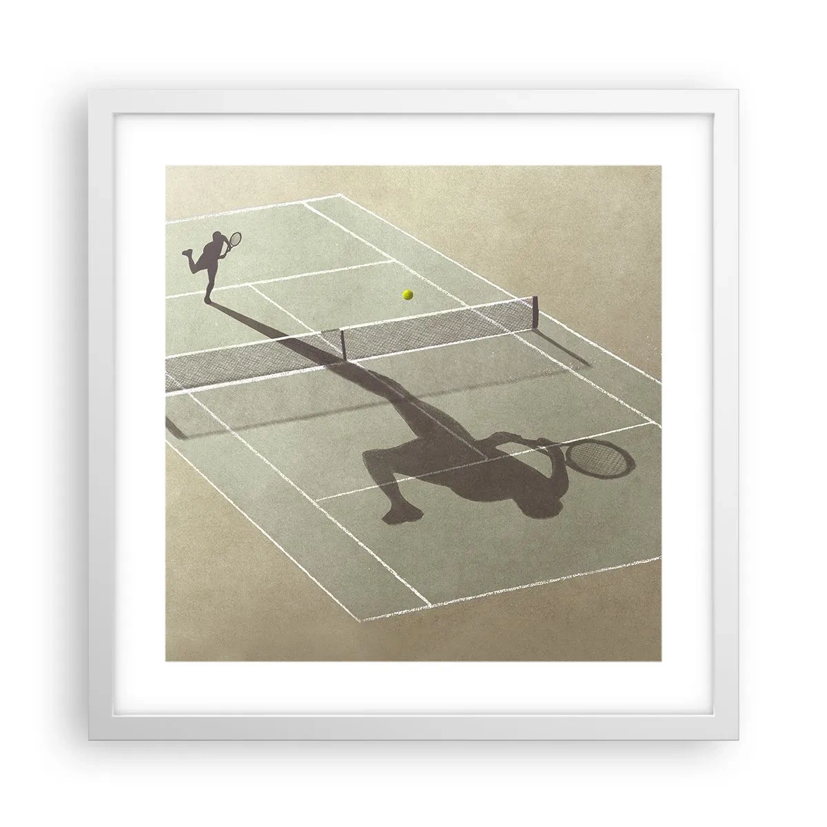 Poster in white frmae - Overcoming Yourself - 40x40 cm