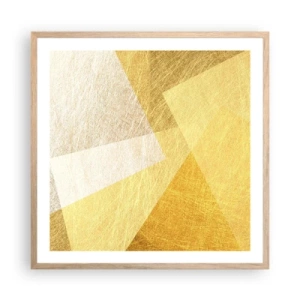 Poster in light oak frame - Weather of Geometry - 60x60 cm