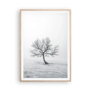 Poster in light oak frame - Against Nothingness - 70x100 cm