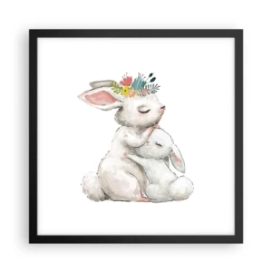 Poster in black frame - There's No Place Like at Mum's - 40x40 cm