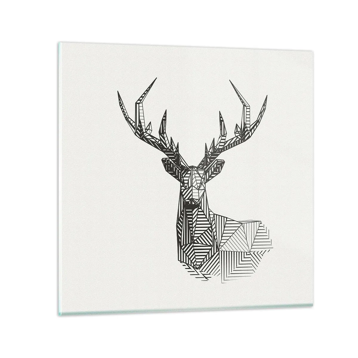 Glass picture - Derr in Cubist Style - 30x30 cm
