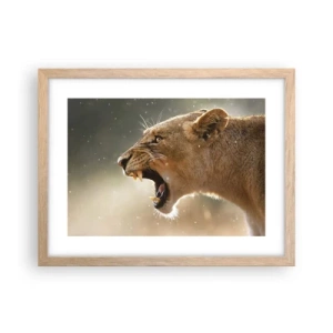 Poster in light oak frame - Try Not to Listen - 40x30 cm