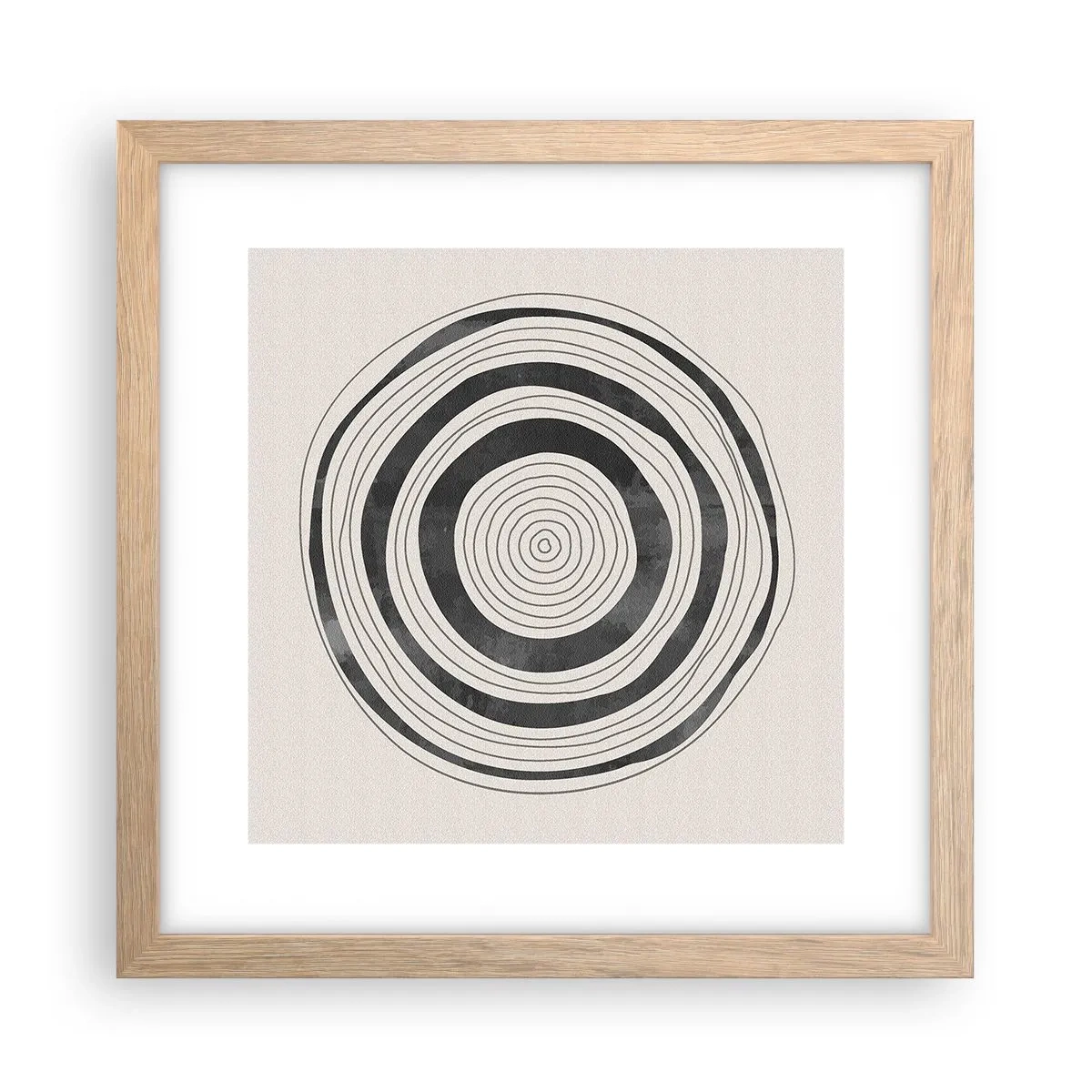 Poster in light oak frame - Important What's in Between - 30x30 cm