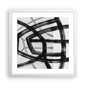 Poster in white frmae - Building Depth - 40x40 cm