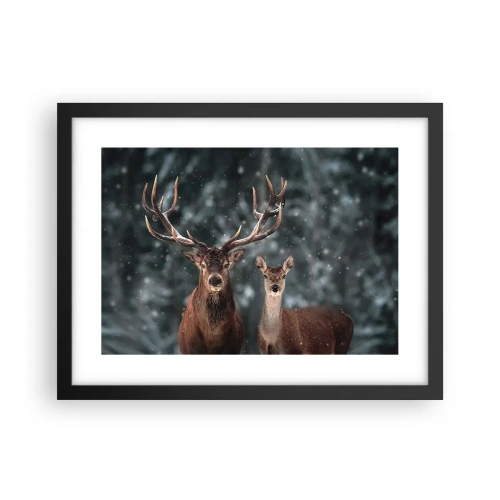 Poster in black frame - Master of the Forest with His Wife - 40x30 cm