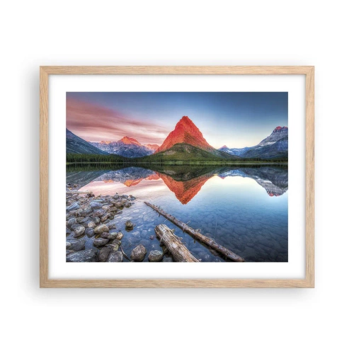 Poster in light oak frame - Heat and Cold - 50x40 cm