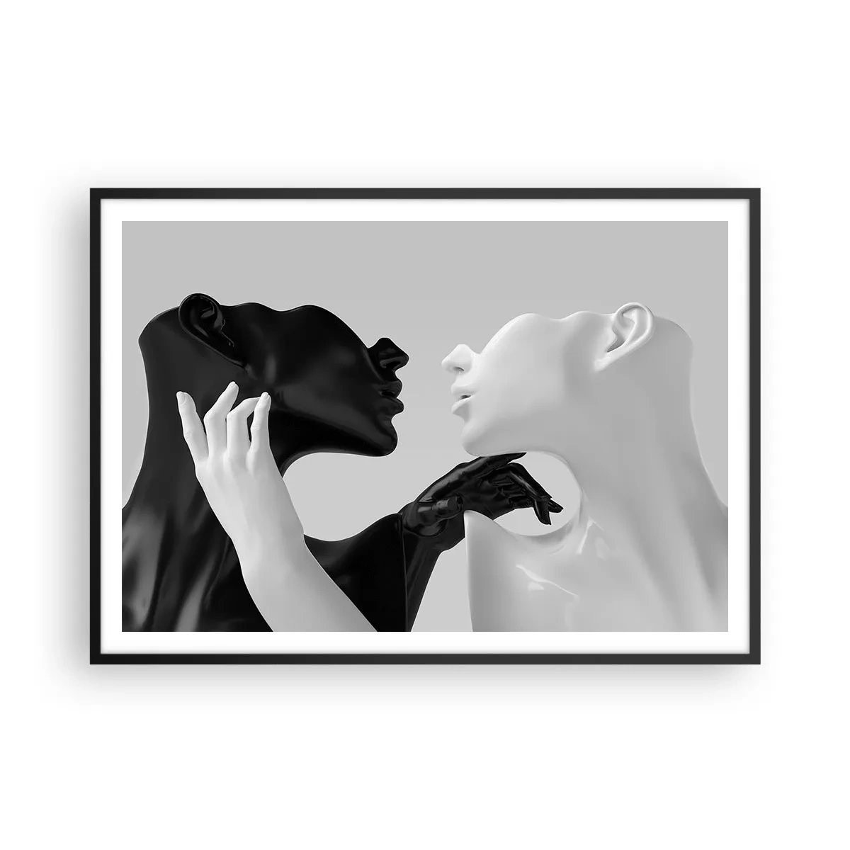Poster in black frame - Attraction - Desire - 100x70 cm
