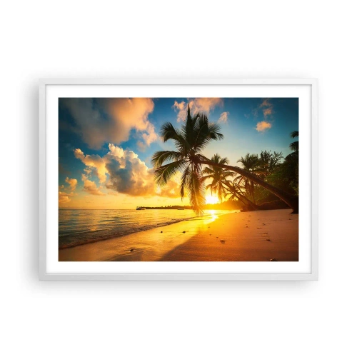 Poster in white frmae - Caribbean Dream - 70x50 cm
