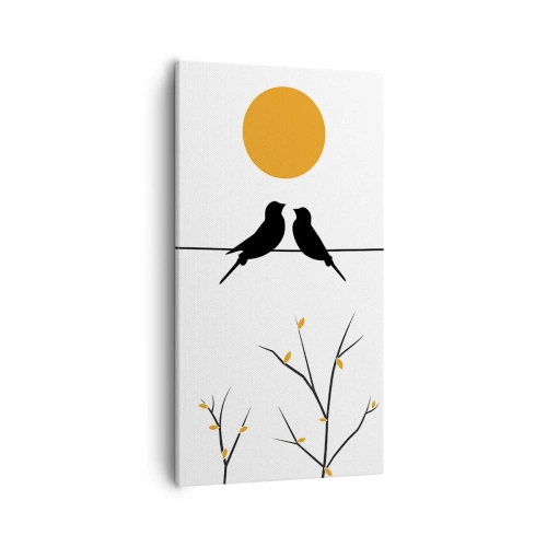 Canvas picture - Nightingale Evening - 55x100 cm