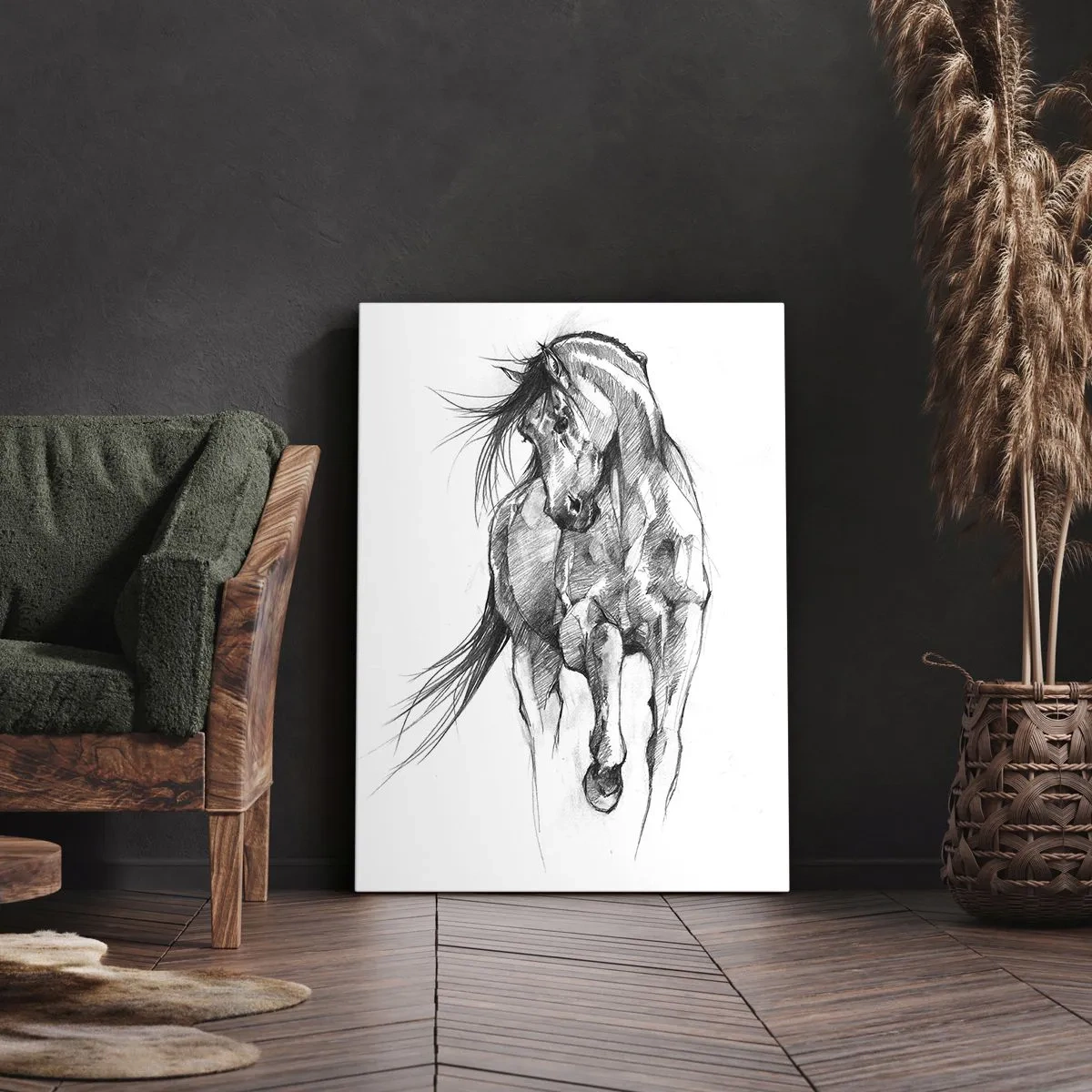 Canvas picture - In a Graceful Trot - 55x100 cm