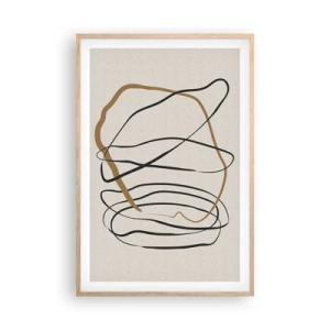 Poster in light oak frame - Composition - Dance of Possession - 61x91 cm