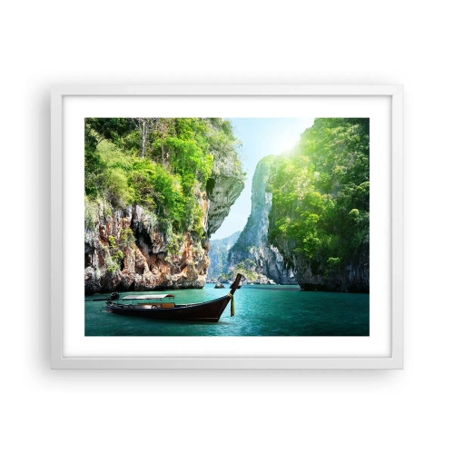 Poster in white frmae - Invitation for an Exotic Trip - 50x40 cm