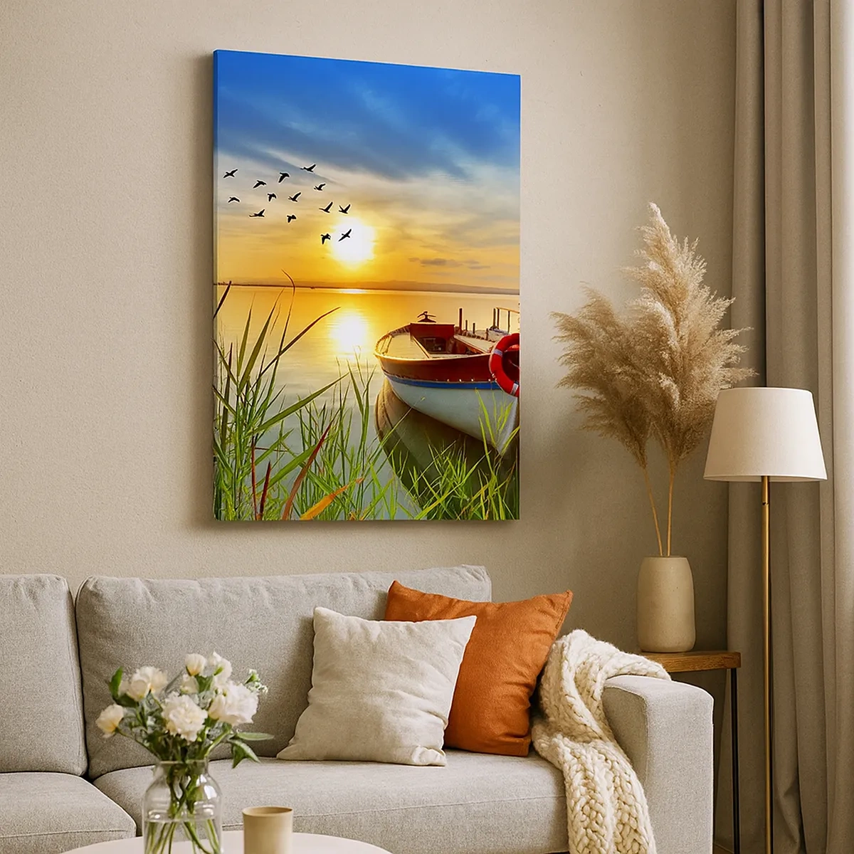 Canvas picture - Cormorants Are Flying Away - 50x70 cm