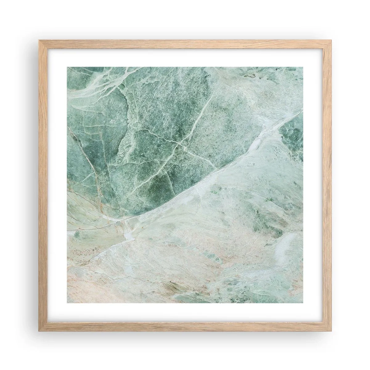 Poster in light oak frame - Noble Coolness of a Stone - 50x50 cm