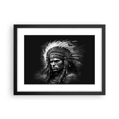 Poster in black frame - Chief and Warrior - 40x30 cm