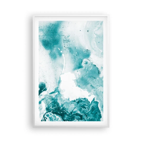 Poster in white frmae - Lakes of Blue - 61x91 cm