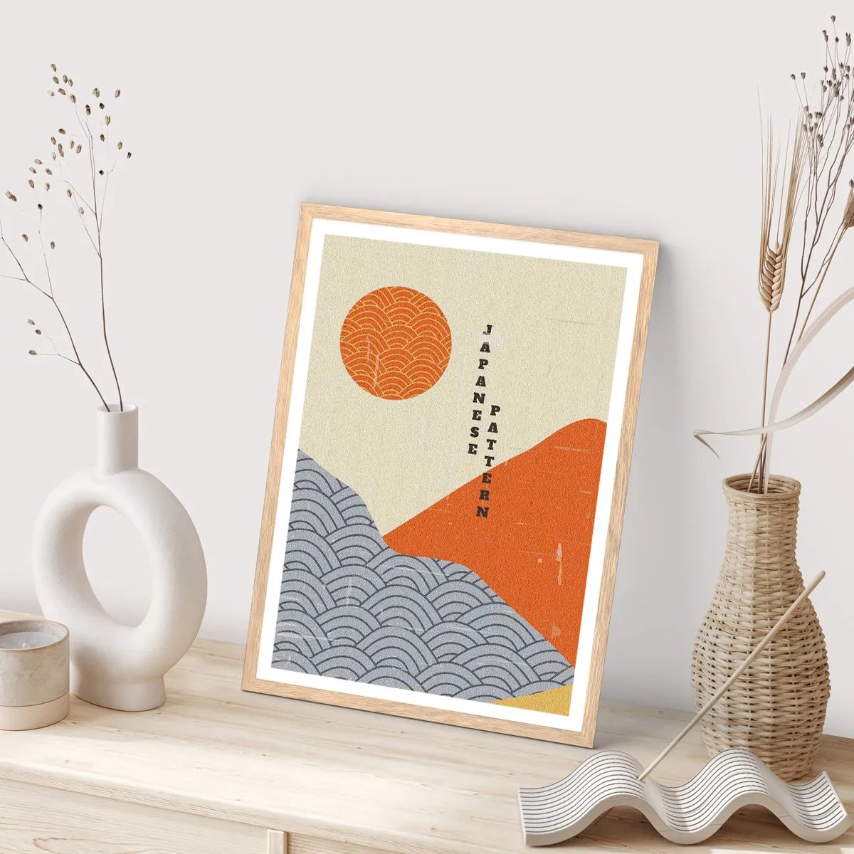 Poster in light oak frame - In the Japanese Spirit - 50x70 cm