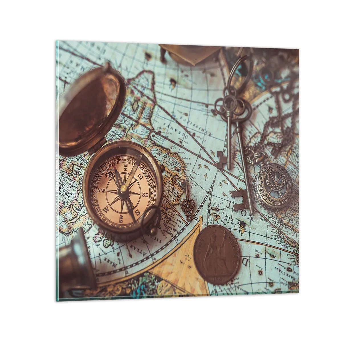 Glass picture - For Adventurers - 40x40 cm