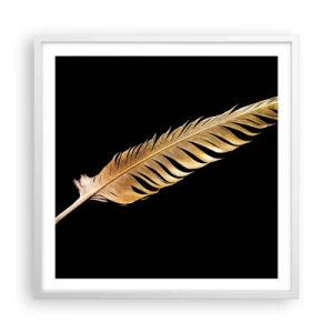 Poster in white frmae - High-Class Feather - 60x60 cm