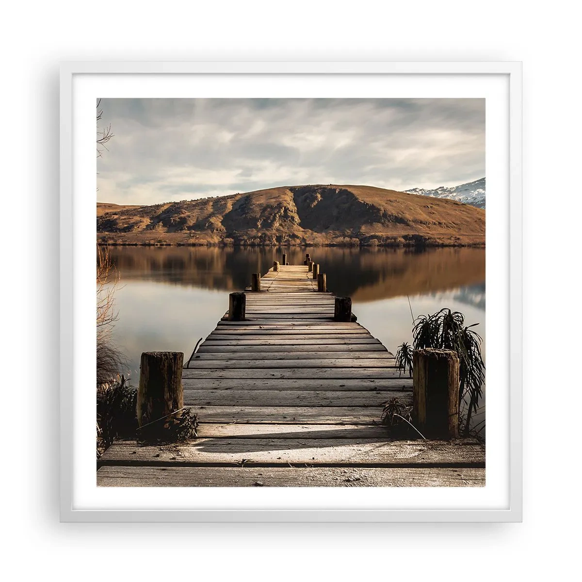 Poster in white frmae - Landscape in Silence - 60x60 cm
