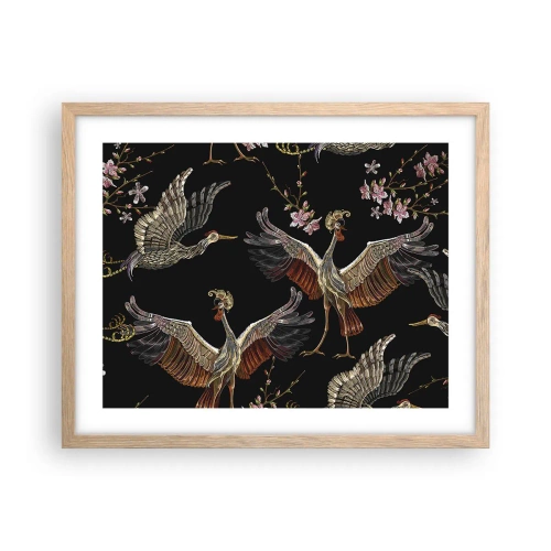 Poster in light oak frame - Fairy Tale Bird - 50x40 cm