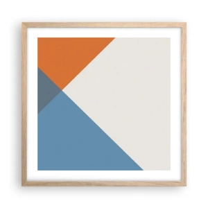 Poster in light oak frame - At an Angle… - 50x50 cm