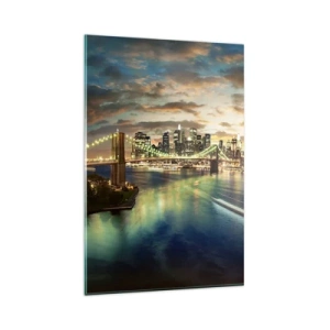Glass picture - Starry Night over Manhattan - 80x120 cm