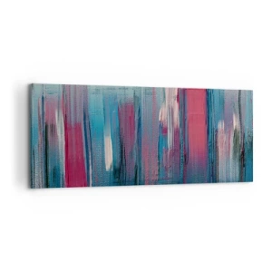 Canvas picture - Vertical Composition In Blue And Red - 120x50 cm
