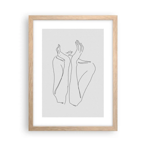 Poster in light oak frame - What Girls Are Dreaming of - 30x40 cm