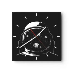 Wall clock - Clock on glass - Quite a View - 40x40 cm