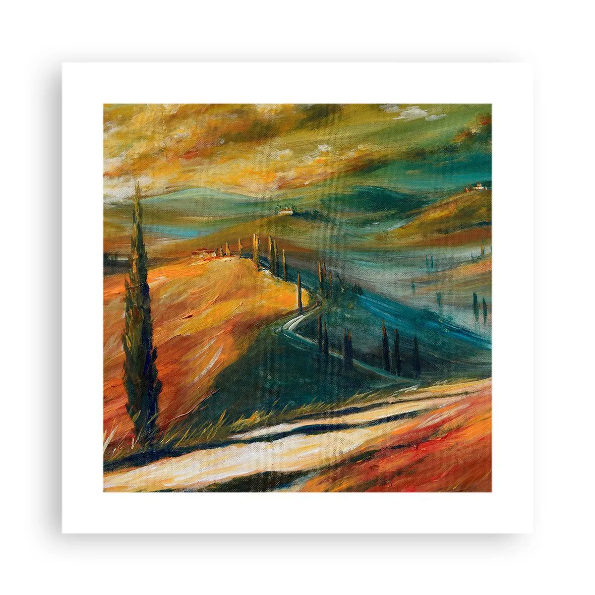 Poster - Tuscan Landscape - 40x40 cm